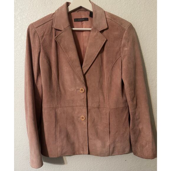 Liz Claiborne Women's Suede Blazer Jacket Size 10 Petite - Picture 1 of 10